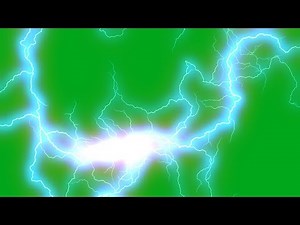 Blue Lighting Zap Green Screen