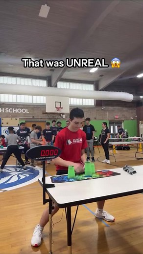 Crazy fast sport stacking 🤯 #sportstacking #speedstacking #cupstacking #speedstacks #fast