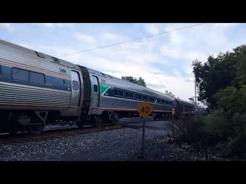 Amtrak 123 Leads Maple Leaf P063 Northbound to Toronto Canada