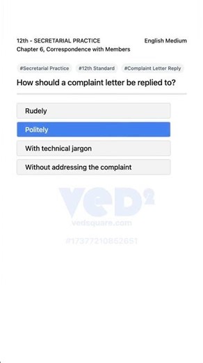 How to Reply to a Complaint Letter Secretarial Practice 12th