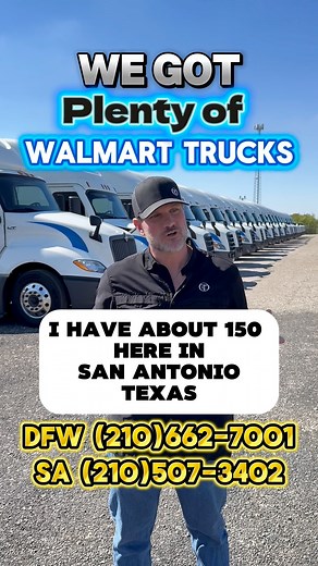 267 reactions · 41 comments | Semi trucks for sale! We have plenty of Walmart trucks here at Oliver Truck Center! Over 150 Trucks! To find the right Ex-Walmart truck for you call one of our locations below DFW: (210)662-7001 SA: (210)507-3402 #fyp #semitruck #trucking #walmart #freightliner #international #Dallas #Sanantonio #Texas | Oliver Truck Center | Facebook