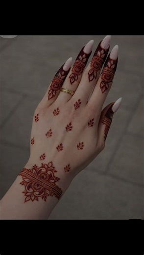 simple easy but aesthetic mehandi design for Eid ✨❣️#ramadan #deen #mehndi #diy