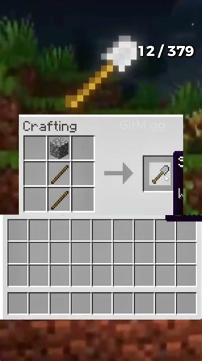 Stone Shovel - Item 12/379. Dig dirt and sand faster #minecraft #minecrafttutorial #gaming