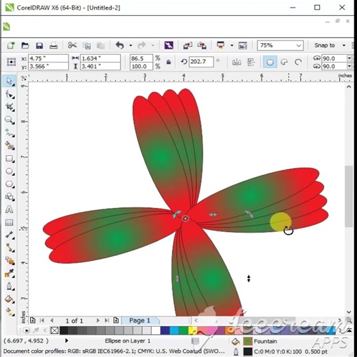 Tutorial Design in CoralDraw || flower Design in coraldraw || #coral #coraline