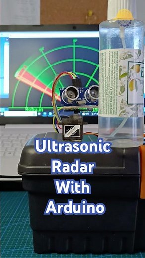 رادار مراقبة باستخدام الاردوينو Ultrasonic radar with arduino
