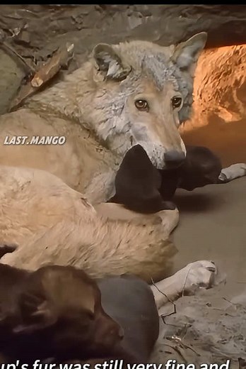 The wolf mother built a den for her seven cubs.#usa #animals #uktiktok #nature #documentary