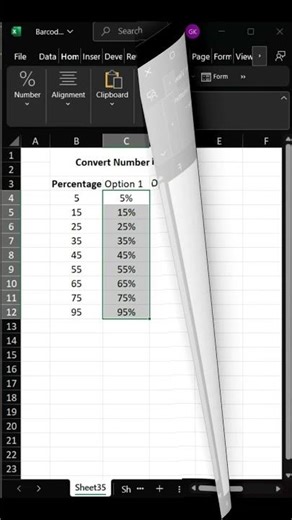 Excel tricks to Convert Numbers In Percentage