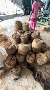 Coconut Coir Rope Manufacturing | Full Industrial Process 🌴🏭 || #productionflavour #shorts #rope