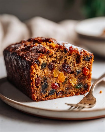 Moist Christmas Fruit Cake Rich & Festive Moist Fruit Cake with Spiced Rum and Dried Fruits Ingredients: 2 cups (300 g) mixed dried fruits (raisins, currants, chopped dates, sultanas) ½ cup (75 g) candied cherries, halved ½ cup (120 ml) dark rum or orange juice (for soaking) 1 cup (225 g) unsalted butter, softened 1 cup (200 g) dark brown sugar 4 large eggs, room temperature 2 cups (250 g) all-purpose flour 1 tsp baking powder 1 tsp ground cinnamon ½ tsp ground nutmeg ½ tsp ground cloves ½ tsp s