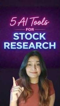 5 FREE AI & Data Tools for Pro Stock Market Research 📊 #investingtips #wealthbuilding #stockmarket