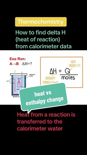 Chemistry teacher explains how tge heat if resction (delta H) is calculated from heat quantity from a calorimeter #chemistry #genchem #apchem #highschoolchemistry #chemistrytutor #chemistryteacher #generalchemistry #generalchemistry #chemistryhelp #enthalpy #alevelchemistry #
