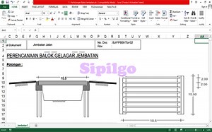 Perhitungan Balok Jembatan Format Ms. Excel