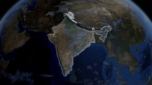 Map Showing India Asia Space See Stock Footage Video (100% Royalty-free) 3556127641 | Shutterstock