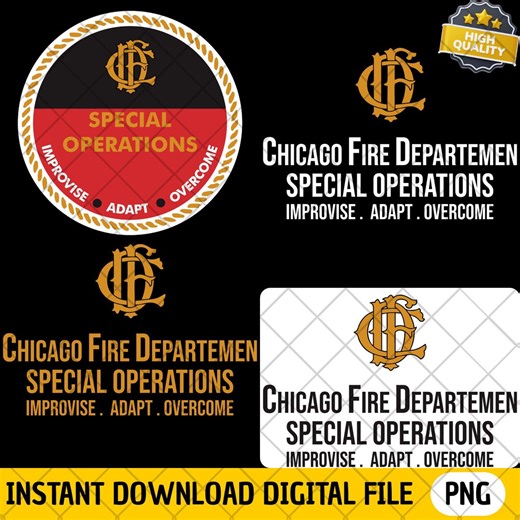 New Fire Department Chicago Special Operation Team Rescue Firefighter PNG & SVG Digital Download - Instant Download - Etsy