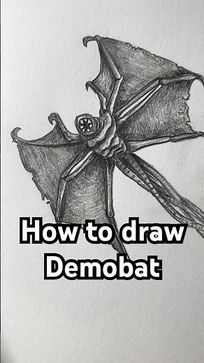 How to draw a Demobat from Stranger Things! Easy! #art #strangerthings #howtodraw #strangerthings5