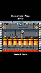 Super Mario World (SNES) - Wendy O. Koopa boss fight #retrogaming #nostalgia #supernintendo | ReyOlrox