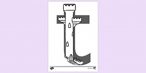 Letter T Colouring Page