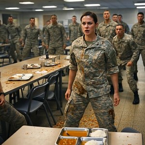 They Slammed a Full Food Tray Into the Female Soldier’s Face in the Mess Hall — What She Did Next Shocked Everyone Watching Lunch hour was supposed to be safe. A place where rank softened, guards dropped, and soldiers became human for a few quiet minutes. Instead, the mess hall became a stage. She stood in line with her tray, uniform neat, posture disciplined, eyes forward. The only woman at that table. The easiest target in a room full of men who mistook numbers for power. It started with jokes