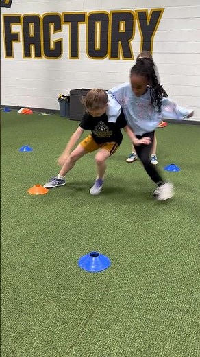 Shielding drill to protect the ball from defenders at The Soccer Factory
