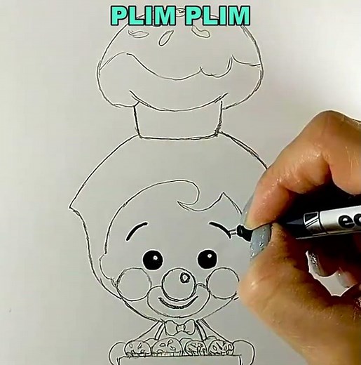 Drawing and Coloring Plim Plim the Baker | Drawings for Kids