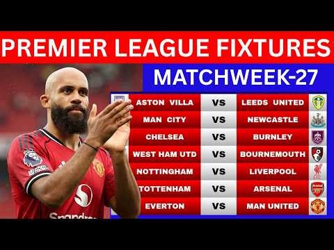 EPL Fixtures for Matchweek 27 2025/26 Season | EPL Schedule Today