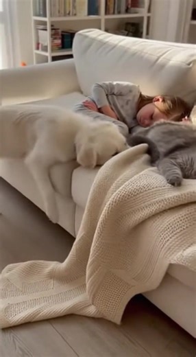 1.6K reactions · 33 shares | Dogs be like: “Make room for me, human!” jaja When you just want a hug… and the dog takes over   This video was created with AI for entertainment — just smiles, love, and imagination ❤️ #FunnyPetMoments #DogAndCatLife #babyanddog #RealLifeComedy #petlovers #viralreelschallenge2025viralreelschallengejaiviralreelschallengeviralreelschallenge | Annabel Lucinda | Facebook