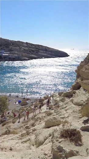 Discovering the Matala Caves 🌊🏞️ #shorts #matala #cretegreece #travelgreece