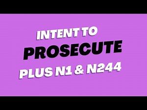 Notice of Intent to Prosecute Plus N1 and N244 Filings