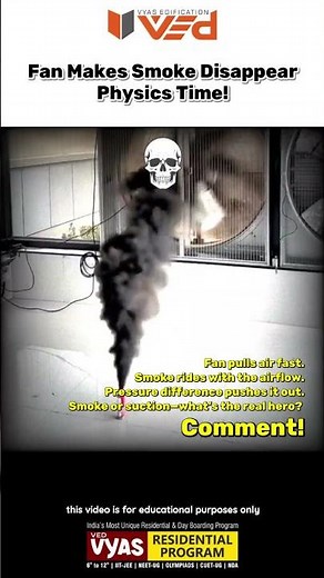 Fan makes smoke disappear—Physics time!