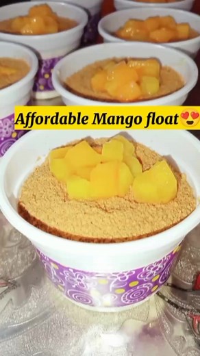 Mango Graham Float in a cup😍😋 #affordable #MangoFloat #negosyo #recipe #reelsfb #reelsviral #creative | Jovie Tampos Jutba