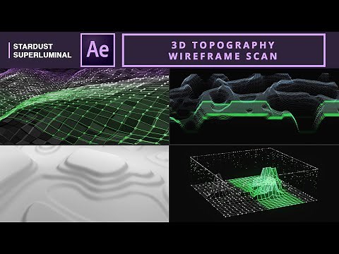 3D Topography Wireframe Scan Animation | After Effects Tutorial