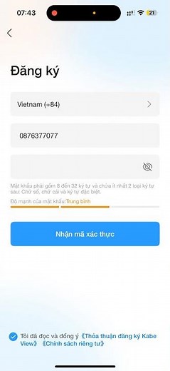 Hướng dẫn tạo tài khoản xem Camera App Kabe view 2025