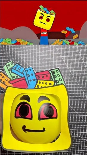 I made Sprunki Oc 🟨🟨 Lego phase 2 out of balloon#sprunkioc #emoji #drawing #balloon @