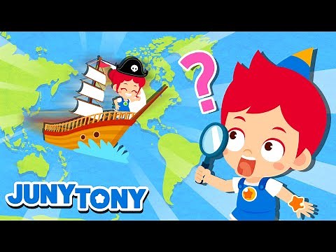 The 7 Continents and 5 Oceans 🌎 Explore World Song for Kids｜JunyTony