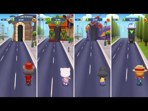 Talking Tom Gold Run: Talking Tom,Talking Angela,Talking Becca,Talking Ginger (Android/iOS) Gameplay