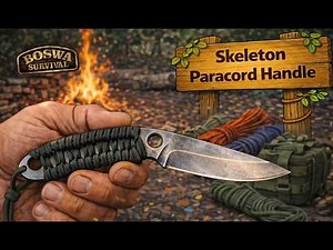 How to Wrap a SKELETON Knife PARACORD handle in 5 Minutes !