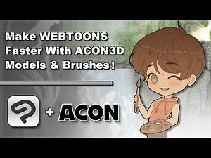 How To Draw WEBTOONS Faster (ACON3D Backgrounds and 3D Models)