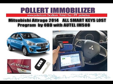 Mitsubishi Attrage 2014 Chip:46 All smart keys lost Program by OBD II with AUTEL IM508 by Pollert