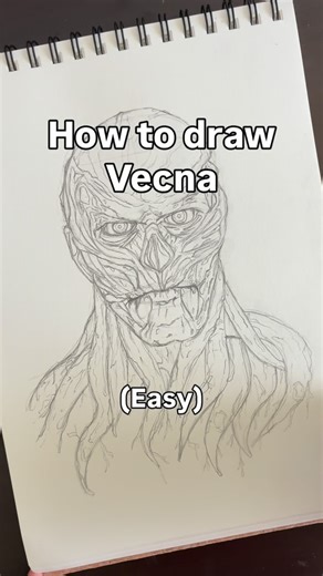 Rishitt Walavalkar on Instagram: "How to draw Vecna‼️Who’s not making it through the final season of Stranger Things ?!?😬 #howtodraw #vecna #strangerthings #sketch #portrait #drawing #pencil #explore #viral"