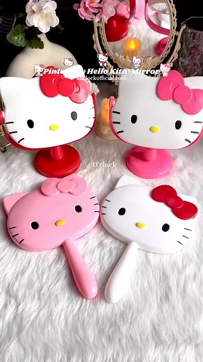 Pinteresty Hello Kitty Hand and Table Mirror🎀✨💗 Available in stock✨ Comment “LINK” to get the order link✨ Size: Table mirror: Height 20cm, Width 17.5cm Hand Mirror: Height 25cm, Width 17cm Color available in Pink and Red♥️💗✨ OMG, obsessed with this Hello Kitty table and hand mirror! 💖✨ Literally the cutest mirrors ever. 🎀 Major sanrio vibes. 🌸🥰 This table and hand mirror are total must-haves.🎀 Hello Kitty, Sanrio, mirror, vanity, kawaii, cute, pink, collectible, gift, bedroom decor, beau
