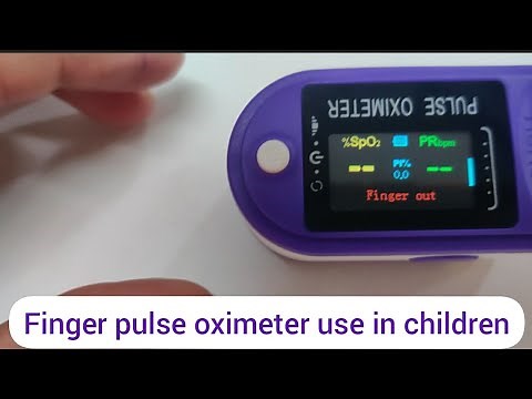 Finger pulse oximeter use in children