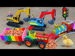 DIY Mini Tractor, Concrete Mixer & Road Roller Build Concrete Road | Science Project | @topminigear