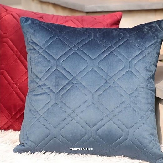 Luxury Velvet Cushion Covers with Diamond Pattern for Sofa Styling