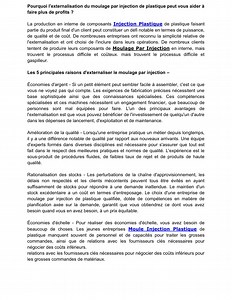 Injection Plastique - SlideServe