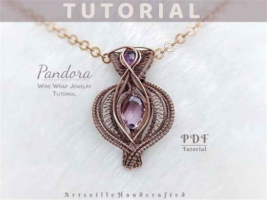Pandora Pendant Tutorial PDF Step by Step Instructions Original Design by Artsvillehandcrafted Wire Wrap Pendant Jewellery Making Tutorial