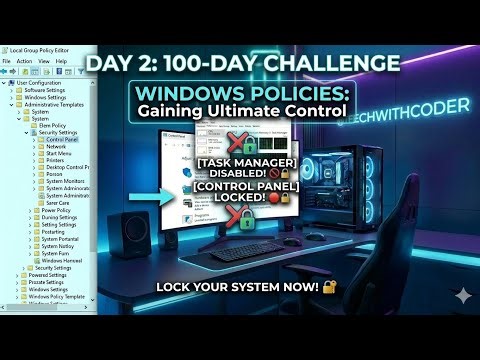 How to Disable Task Manager & Control Panel in Windows 7/8/10/11 | @techwithcoder. 