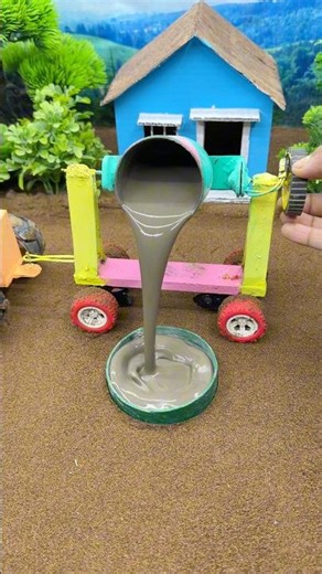 😱 Amazing Mini Tractor Pillar Making Machine |Real Working DIY Baige #shorts #youtubeshorts