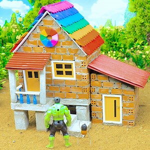 72K views · 827 reactions | Mini Story Rainbow Brick and Cement House Construction 隣 #minihouse #construction #diyideas #fblifestyle | Ankita K Drawing | Facebook