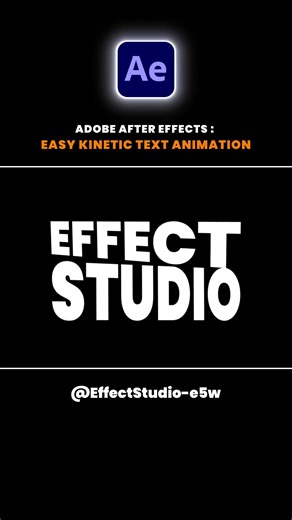 Creat Easy Kinetic Text Effect in Adobe After Effects #viral #animation #adobe after Effect