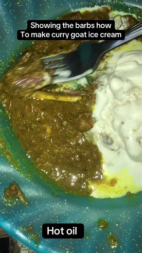 Showing the barbs how to make curry goat ice cream #fyppppppppppppppppppppppp #fyp #love #trendingvideo #viral